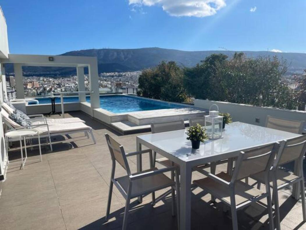Athens Lycabettus Hill Penthouse, Private Roof Garden & Pool Apartment Luaran gambar