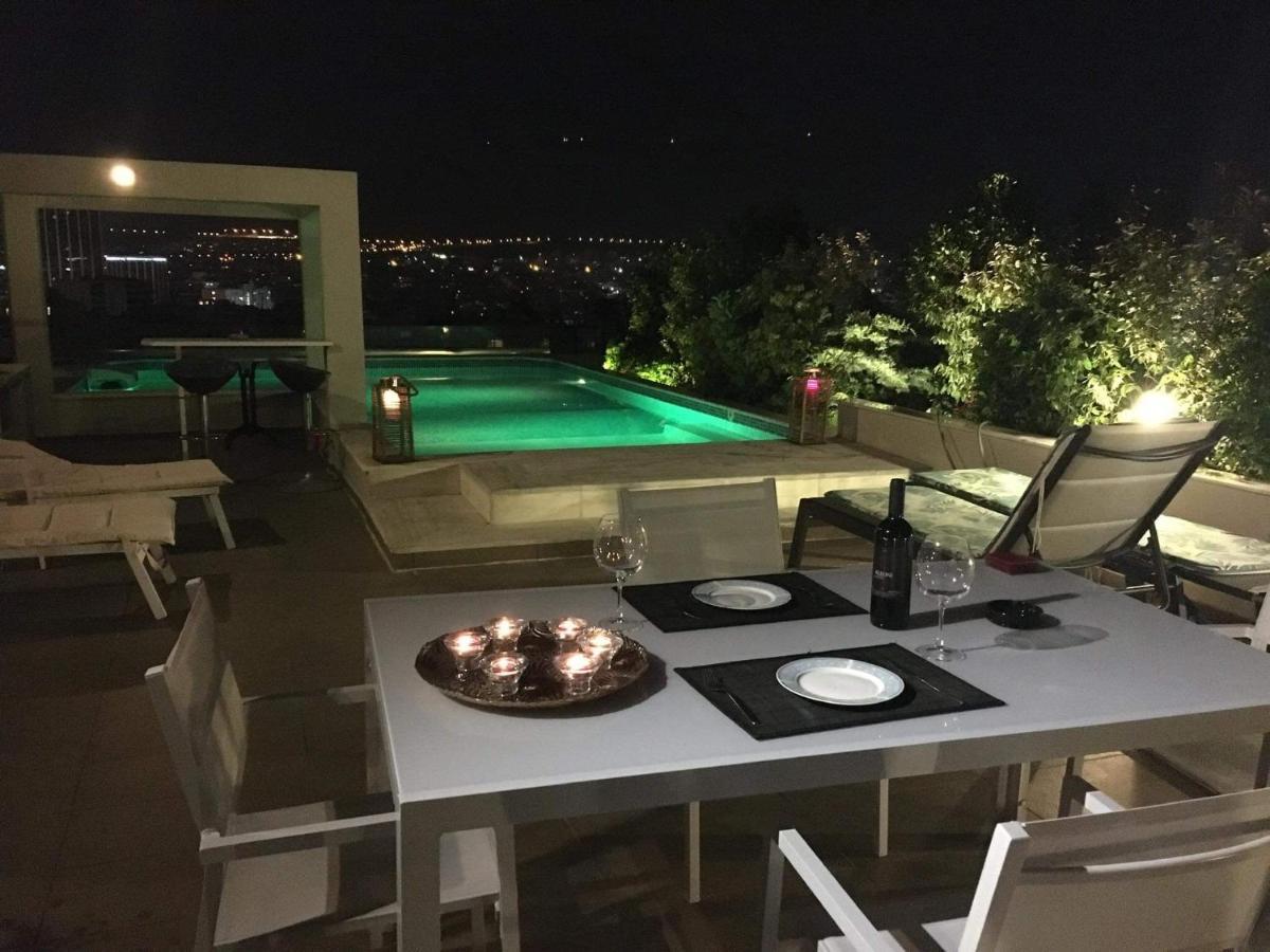 Athens Lycabettus Hill Penthouse, Private Roof Garden & Pool Apartment Luaran gambar