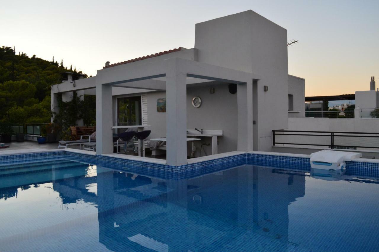Athens Lycabettus Hill Penthouse, Private Roof Garden & Pool Apartment Luaran gambar