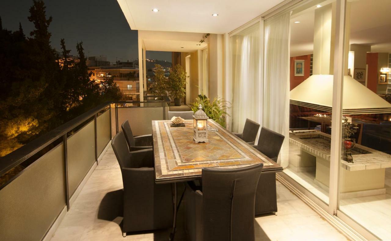 Athens Lycabettus Hill Penthouse, Private Roof Garden & Pool Apartment Luaran gambar